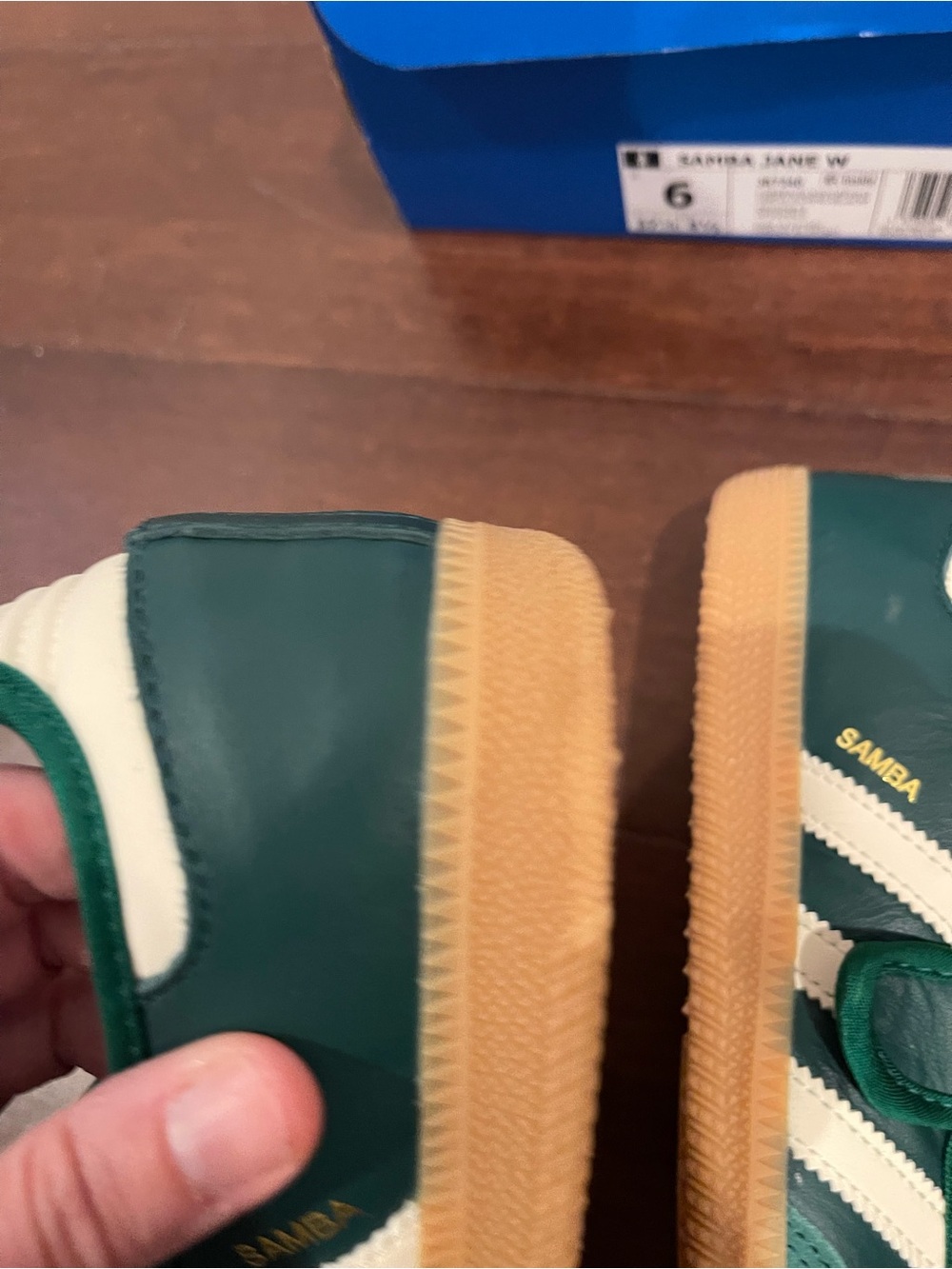 Adidas Samba Jane Collegiate Green / Gum / Cream White NWT  6 - Picture 7 of 10
